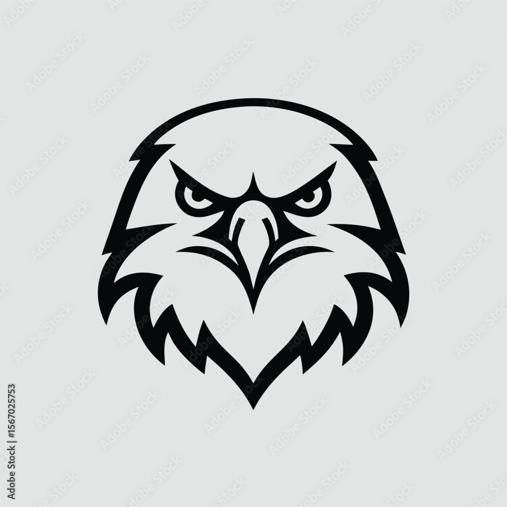 Obraz premium Realistic Bald Eagle Face Mascot Vector Design