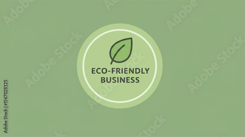 Representing eco-friendly business with a leaf symbol, this graphic is well-suited for sustainable branding or environmental initiatives.