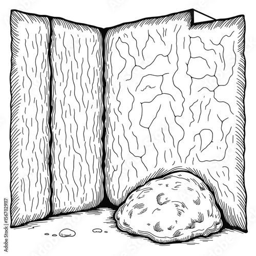 Insulated mud wall with artistic texture, eco-friendly building concept