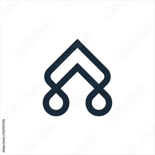 Abstract initial letter A logo design. Icon for luxury, elegant and simple business Vector