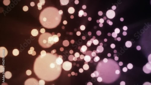 Abstract background animation of bokeh lights with warm and cool colors