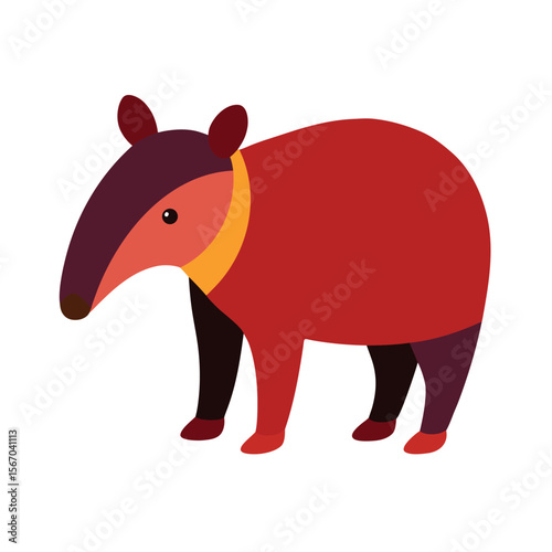 Colorful Tapir Wildlife Animal Vector Art