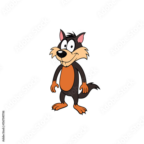 Tasmanian Devil Wildlife Vector Colored Art