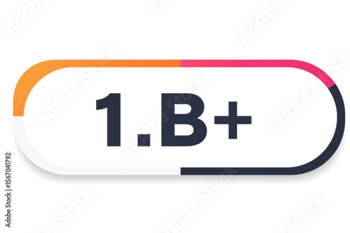 Design displaying over one billion count, ideal for website banners, infographics, and impactful presentations of massive scale.