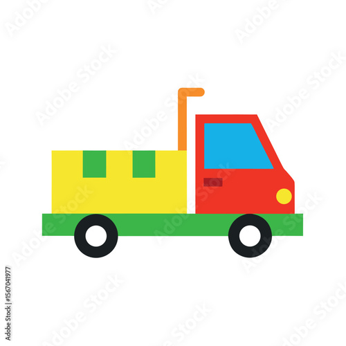 Tow Truck Vector Color Design for Transport