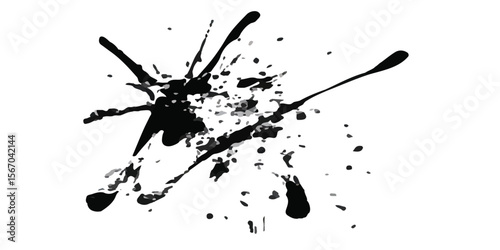 ink blots and splats. detailed ink splats Hyperrealistic Highly Detailed Isolated On Transparent Background	