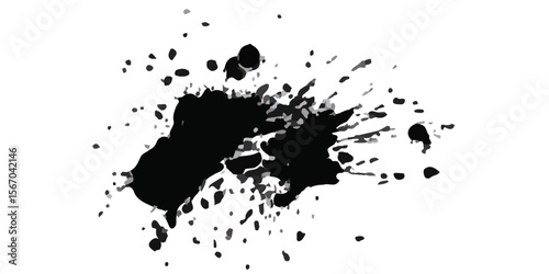 ink blots and splats. detailed ink splats Hyperrealistic Highly Detailed Isolated On Transparent Background	