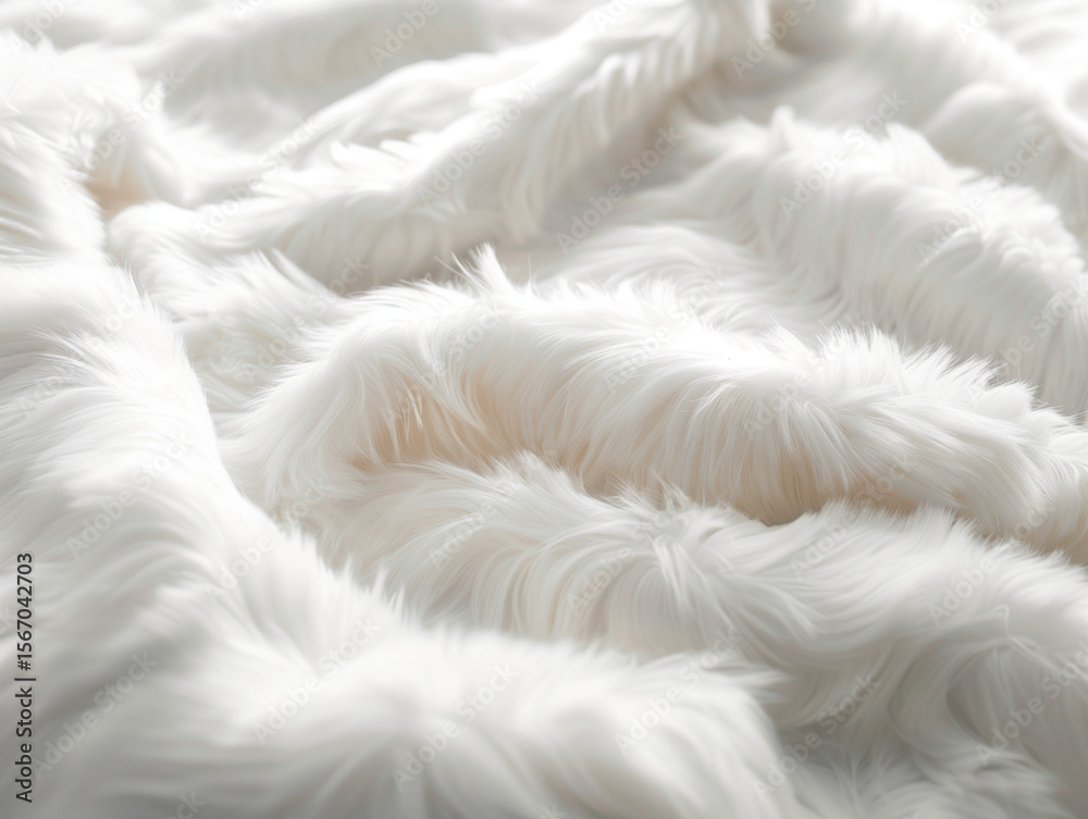 Fototapeta premium soft fur texture, pure white, smooth luxurious feel