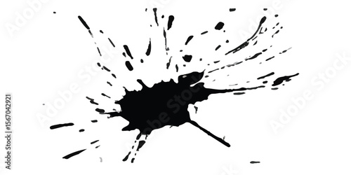 ink blots and splats. detailed ink splats Hyperrealistic Highly Detailed Isolated On Transparent Background	