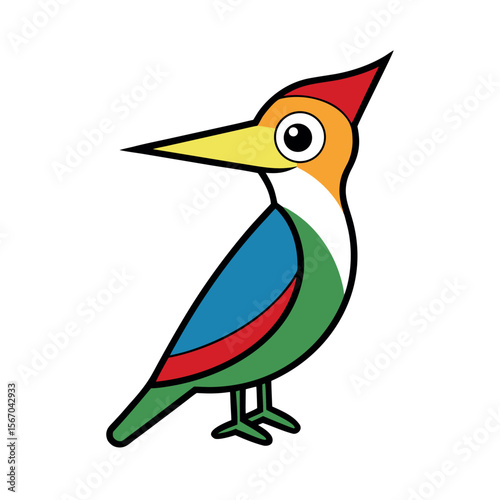 Treecreep Color Vector Wildlife Drawing