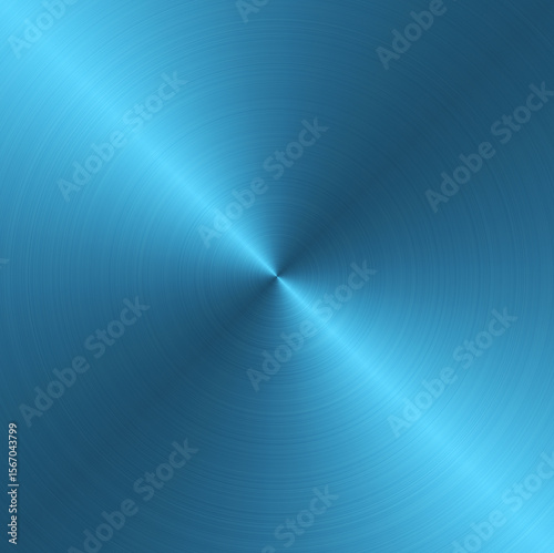 Blue metal texture with concentric circular pattern