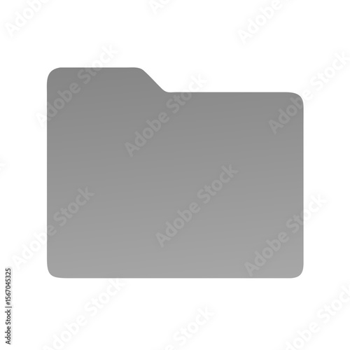 Grey Folder Icon – Modern Flat Vector Symbol for Web and UI Design

