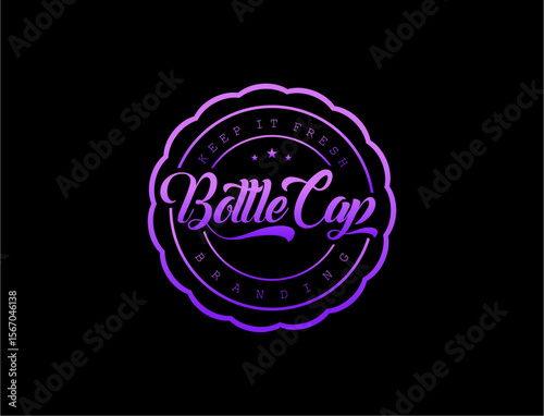 Bottle cap branding logo design