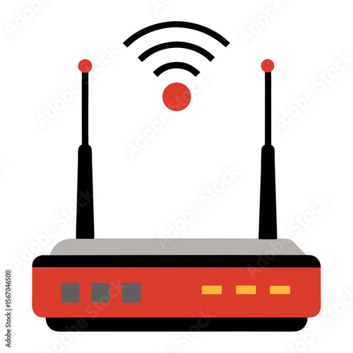 router device with antennas white background