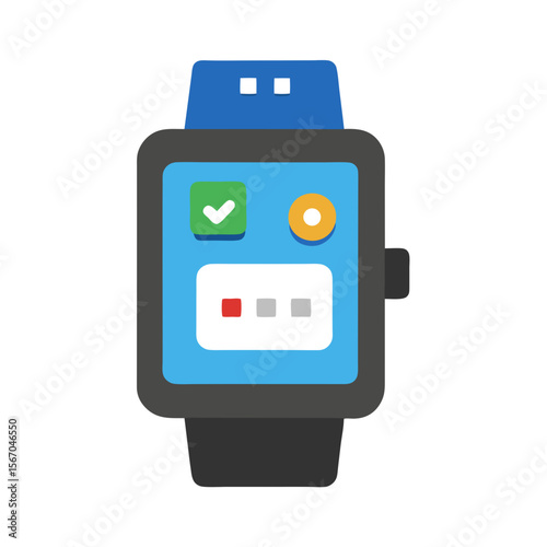  smartwatch showing time and notifications white
