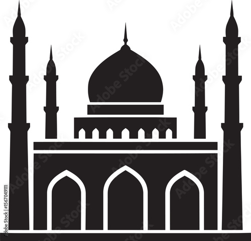 Silhouette of a Mosque, showcasing Islamic architecture.