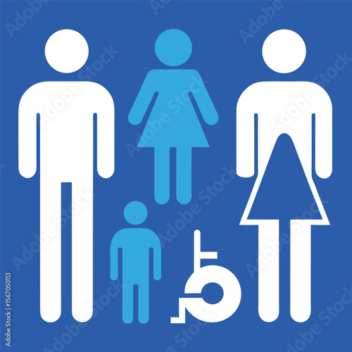 Clean restroom vector signs pack