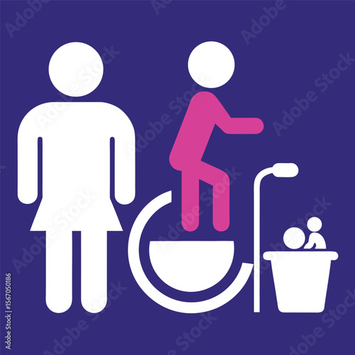 Inclusive restroom signage for all genders