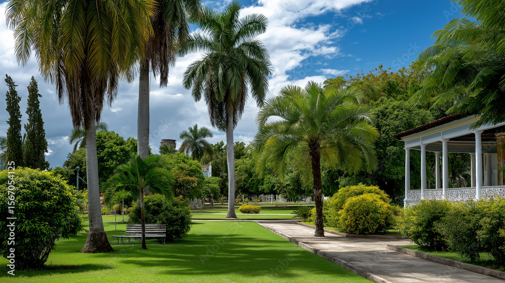 Lush Botanical Garden in Cienfuegos, Cuba Lush Botanical Garden in Cienfuegos, Cuba