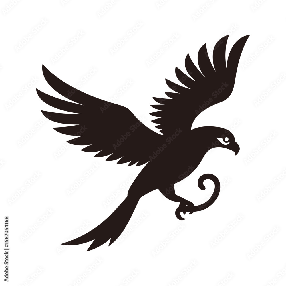 Obraz premium Snake Held In Falcon’s Claw