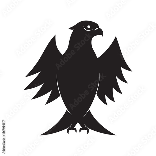 Resting Falcon With Closed Wings