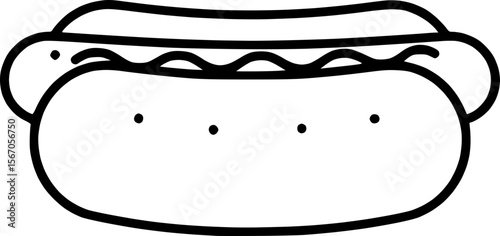 Hotdog Outline Icon