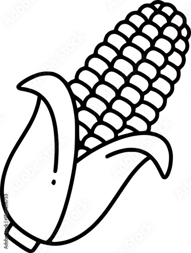 Corn on the Cob Outline Icon