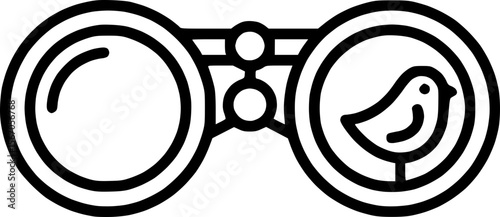 Bird Watching Binoculars Outline Icon