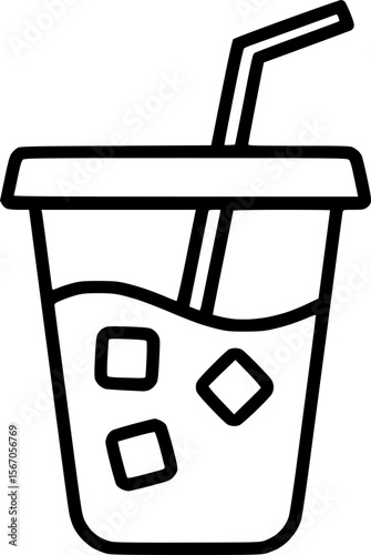  Takeout Drink Beverage Outline Icon