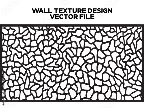 Wall Texture Design Template. Wall Outlined Design. Editable EPS file.