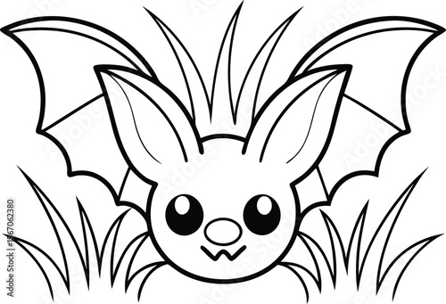 cute baby bat sleeping  add grass and a tree  colo (1).eps