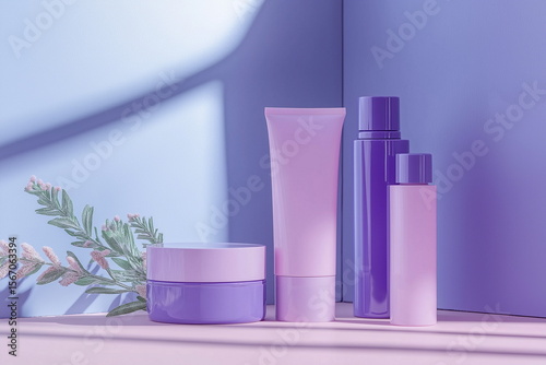 Skin care product display modern studio photography minimalist setting close-up beauty and self-care concept