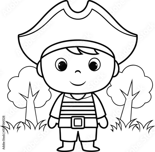 cute boy dressed as pirate  add grass and a tree   (1).eps