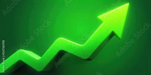 Upward Trending Green Arrows  A Vibrant Symbol of Growth, Renewal, and Springs Rebirth. Ideal for Sustainability, Development, and New Beginnings Concepts.