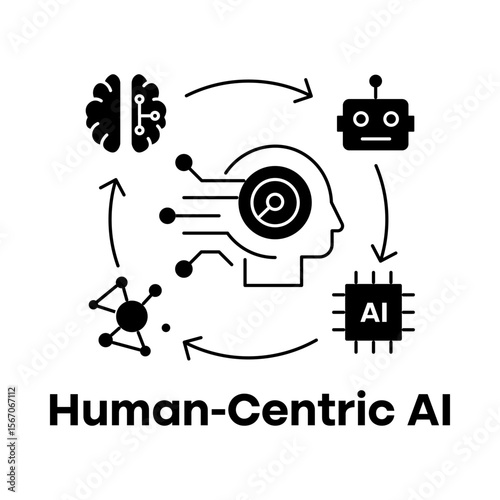 Human Centric AI Icon – People‑First Technology