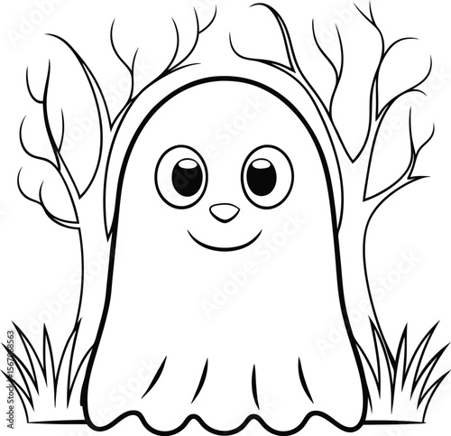 cute ghost playing hide and seek  add grass and a  (1).eps