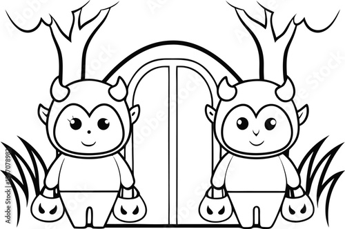 cute little devils trick or treating  add grass an (1).eps