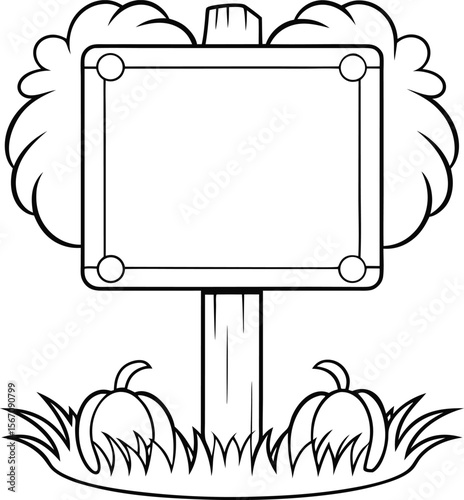 cute trick or treat signpost  add grass and a tree (1).eps