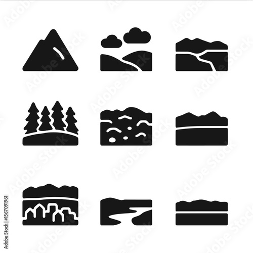 Icon Sets Collection. Solid, filled icon set of chip technology: quantum chip, silicon wafer, photonic chip, microprocessor,