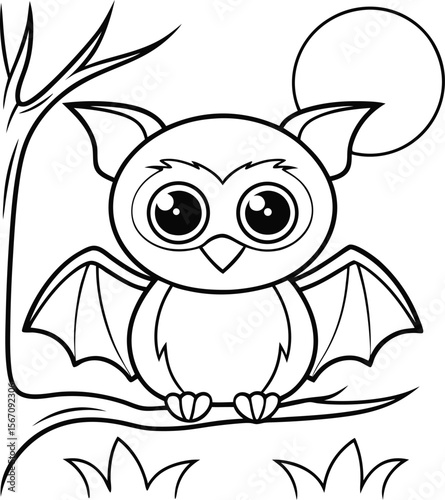 cute vampire owl in moonlight  add grass and a tre (1).eps