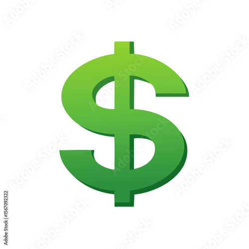Dollar Sign Icon Isolated o...