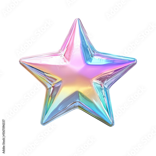Colorful star decoration display event graphic modern design isolated on transparent background