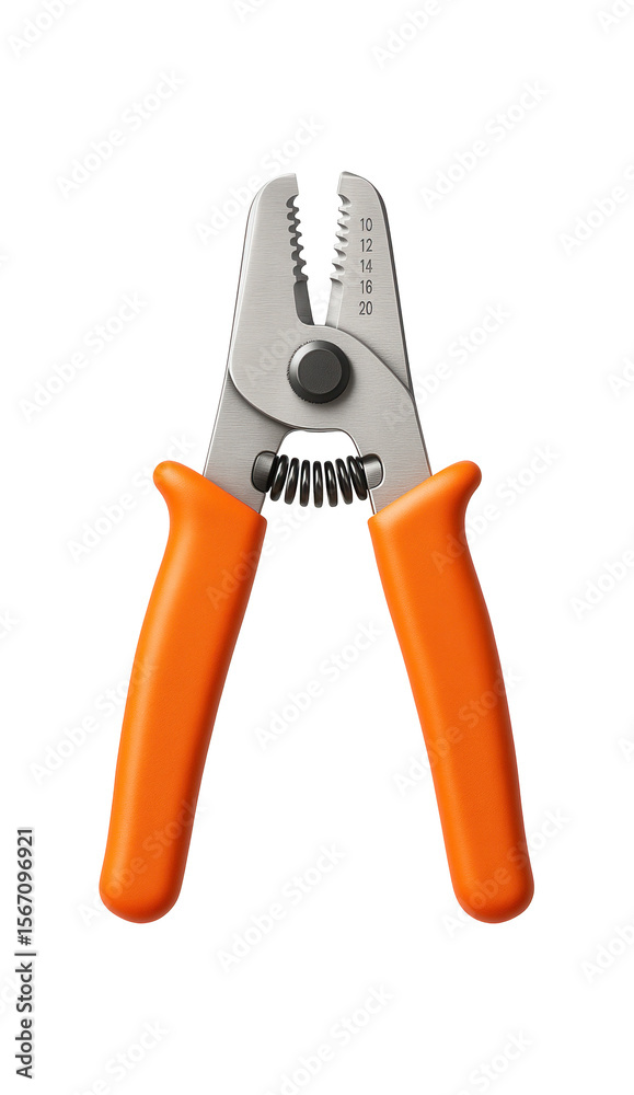 Obraz premium Adjustable wire stripper with built-in cutter, suitable for rewiring a cottage's garden shed.