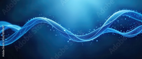 Swirling blue waves creating a dynamic background for computer monitors