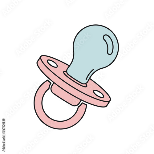 A simple pacifier (dummy) vector icon