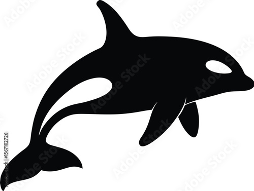 killer whale icon silhouette on white background (1).eps
