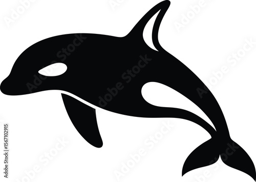 killer whale icon silhouette on white background (2).eps
