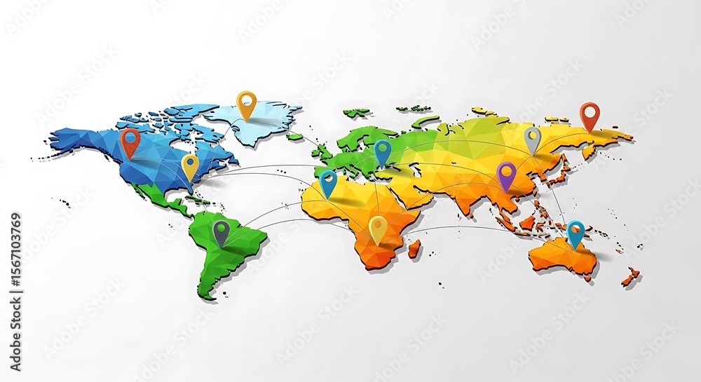 Obraz premium Global Network Connecting the World Through Innovative Technology