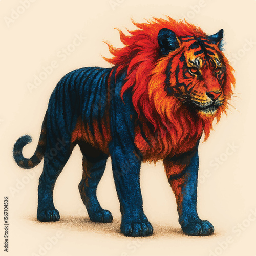 vector illustration of a tiger
