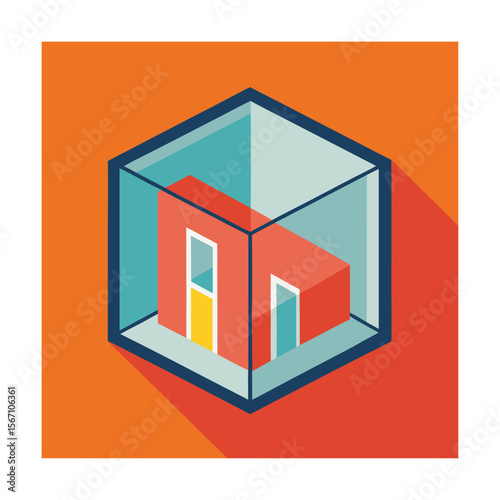 Red house in